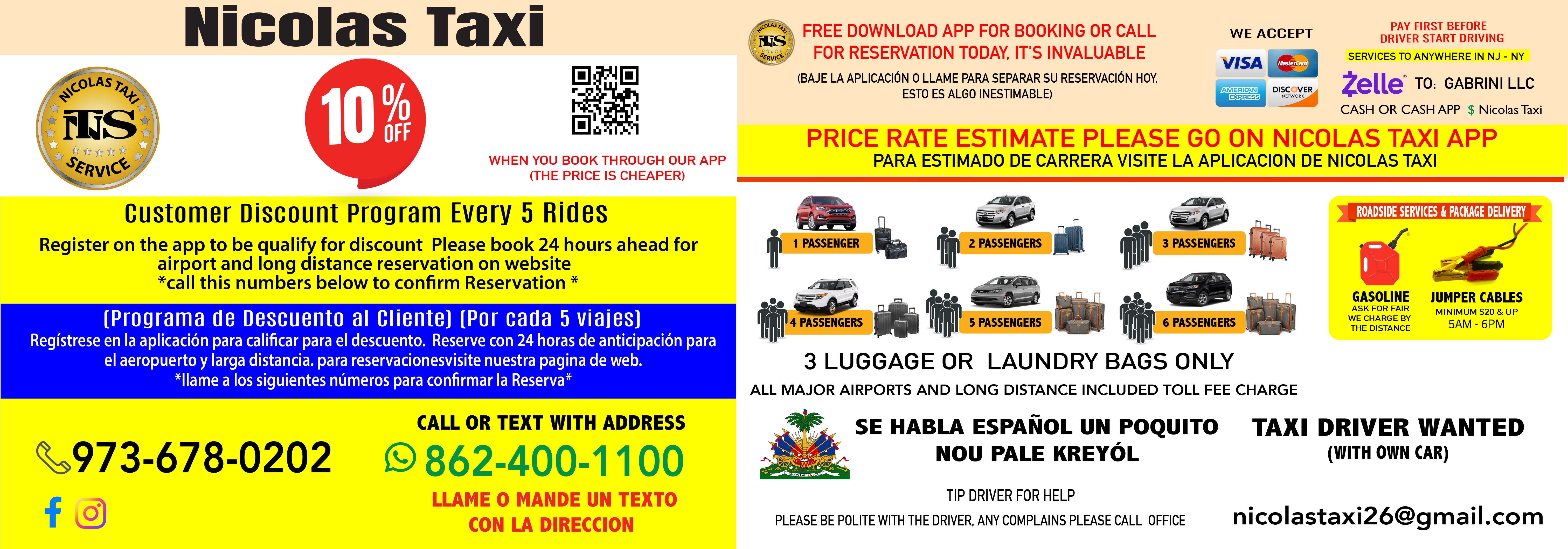 Nicolas Taxi Food Delivery